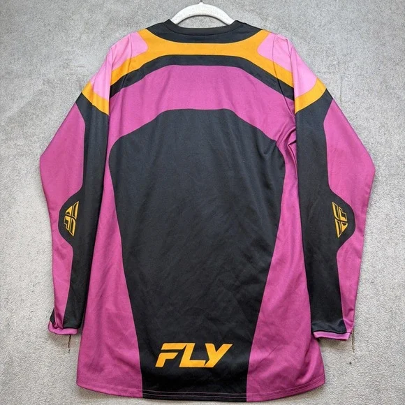 Fly Racing Motocross Jersey Womens Small Pink Black MX Dirt Bike Top - Picture 7 of 9
